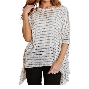 NEW SHOPIN IN LA meyers striped boxy top in white